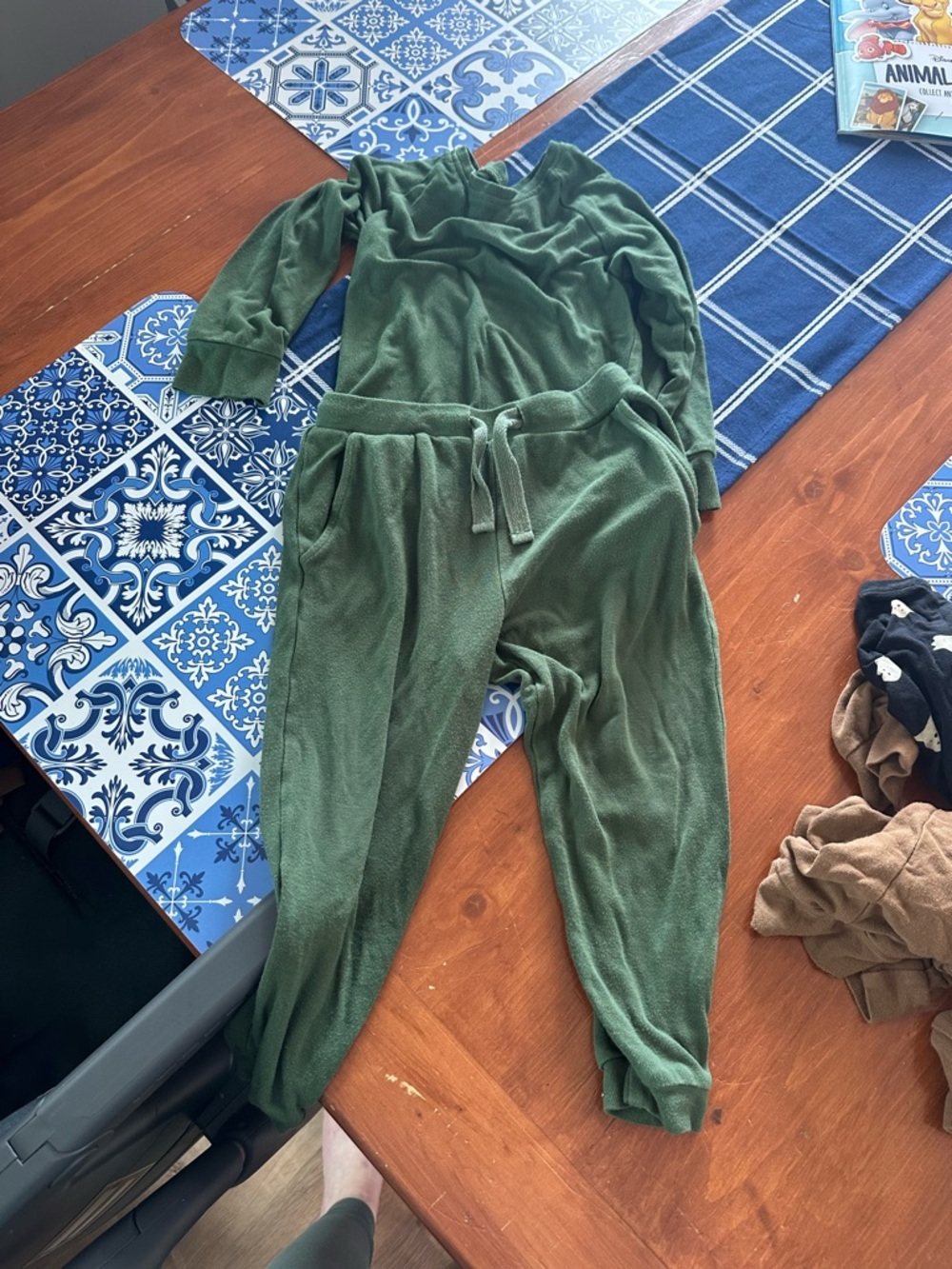 Kyte BABY Olive Green Kids Matching Jogger Set